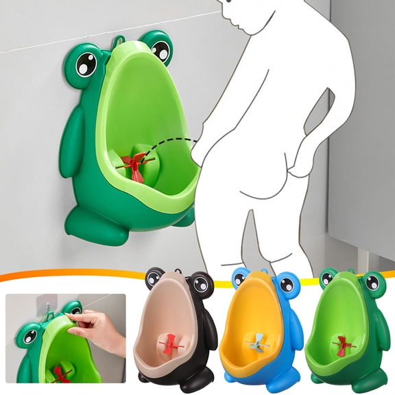 USSUMA Child Potty Training Shape Hang Type Boys Standing Urinal Wall Mounted Potty Training Urinal For Toddlers Adjustable Height Easy Clean Toilet Training Aid
