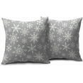 thumbnail image 2 of Light Grey Gray White Winter Snowflakes Pillow Covers 20x20 Set of 2 Christmas Decorative Throw Pillows Outdoor Farmhouse Xmas Holiday Seasnoal Pillowcases Cushion Case Decor for Home Sofa Couch Bed, 2 of 4