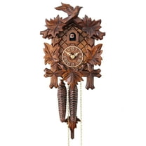 HerrZeit by Adolf Herr 6.69" Quartz Black Forest Indoor Cuckoo Clock, Pendulum Motion