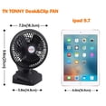 thumbnail image 2 of TN TONNY Ventilador convertible de escritorio y clip de 6 pulgadas, dos velocidades silenciosas, ventiladores de mesa para el hogar, ventiladores personales de CA con cable de 6 pies, ideal para el ho, 2 of 5