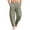AO15-Army Green, variant on Mens Linen Pants Casual Harem Pants Lightweight Summer Beach Pants Drawstring Vacation Slit Hem Yoga Trousers With Pockets Army Green 3XL