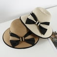 thumbnail image 6 of CYSFASHION Fedora Hats for Women Retro Classic Soft Panama Short Brim Elegant Bucket Hat Beige, 6 of 9