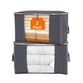 thumbnail image 4 of Fuebueo Storage Bags Blanket Clothes Organization and Storage Containers for Comforters,Bedding, Foldable Organizer with Reinforced Handle,Sturdy Zippers, 4 of 9