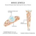 thumbnail image 6 of Rosec Jewels Vintage Inspired Ethiopian Opal Ring with Diamond - Engagement Ring, 14K Rose Gold, US 11.00, 6 of 8