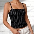 thumbnail image 2 of Bibifish Womens Tank Tops Square Neck Thin Strap Polka Dot Print Camisoles Slim Fit Summer Sleeveless Shirts, 2 of 4