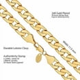 thumbnail image 3 of LIFETIME JEWELRY 11.5mm Flat Cuban Link Chain Necklace for Men 24k Real Gold Plated (18 inches), 3 of 7