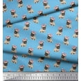 thumbnail image 3 of Soimoi Rayon Fabric Pug Dog Print Sewing Fabric Yard 42 Inch Wide, 3 of 3