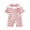 Pink-Flower, variant on BemeyourBBs Newborn Baby Girls Little Sister Outfit Waffle Knit Ruffle Romper Little Sis Letter Embroidery 3D Floral Short Sleeve Infant Bodysuit Jumpsuit Headband Cute Baby Girl Summer Clothes