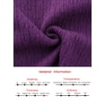 thumbnail image 7 of DARING DIVA Women's Contrast Trim Knit Ribbed Cardigan Sweater L Purple, 7 of 7