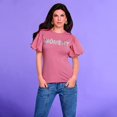thumbnail image 1 of 964-18 Playera dama blusa mangas bombachas con pedreria Cklass 964-18, 1 of 2