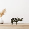 thumbnail image 3 of Bergamo Art 13 Inch Wide Handmade Aluminum Abstract Rhino Sculpture in Bronze, 3 of 4