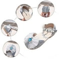 thumbnail image 5 of Huowey Toddler Baby Girls Sandals Pearl Leather Fashion Cute Outwear Party Princess Sandals, 5 of 8