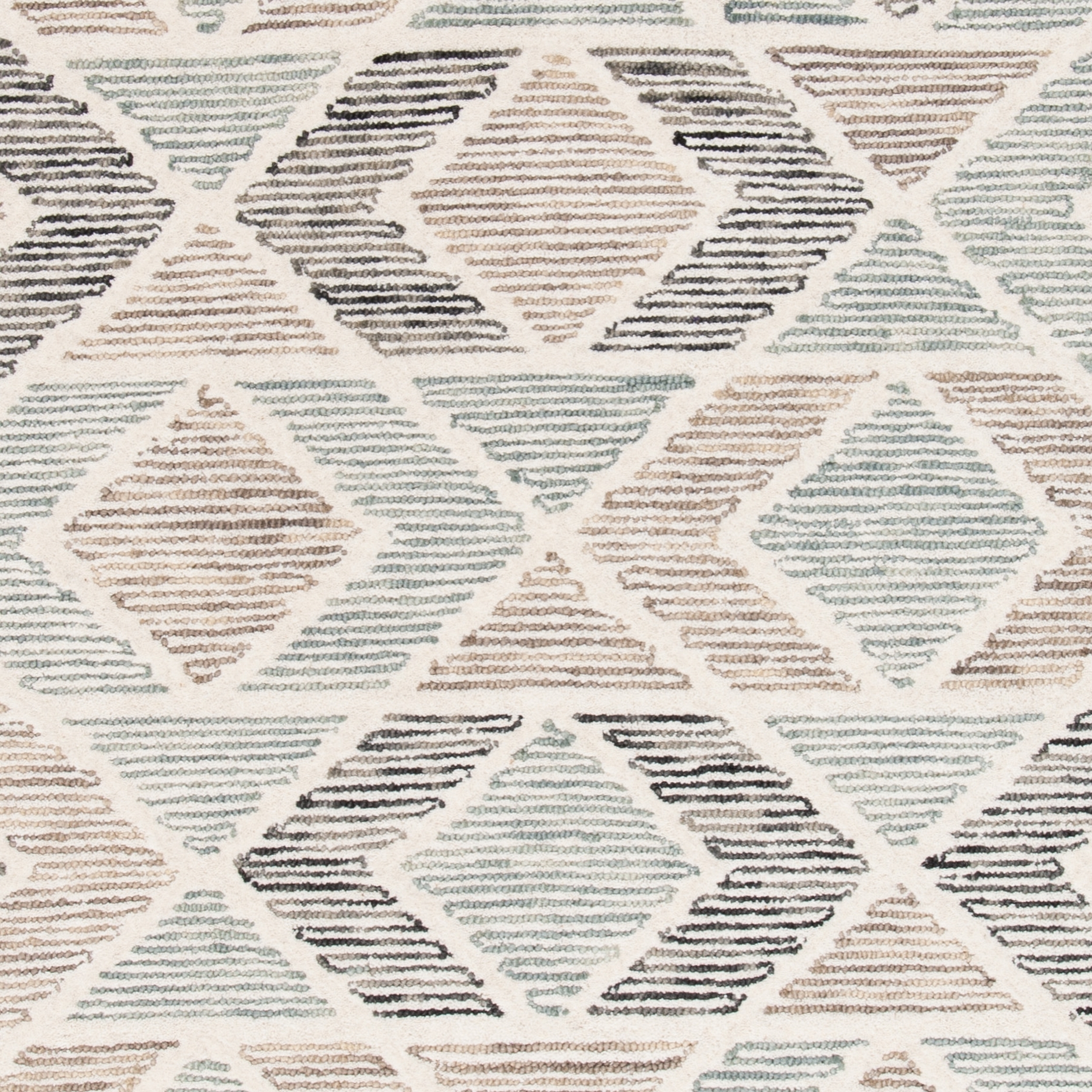 SAFAVIEH Precious Gertrude Geometric Diamonds Area Rug, Blue/Beige, 5' x 8'
