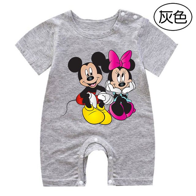 Mamelucos de verano para bebés, pijamas con estampado de dibujos animados de Mickey y Minnie para niños, mono para niñas, ropa para bebés, ropa infantil, Pijamas para niños pequeños Outfit3M Gao Jinjia LED