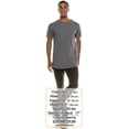 thumbnail image 2 of JC DISTRO Men's Hipster Cotton Longline Drop-Cut Scallop-Tail Short Sleeve Crewneck T-Shirts (upto 3XL) DENIMHEATHER 3XLarge, 2 of 4