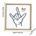 thumbnail image 2 of Sign Language Sign For I You I You Sign For Her For Him Christmas Decorations Bulbs Large Christmas Ornament Christmas Ornament Set Glass Snowflake Ornament Icicle Ornament, 2 of 3
