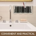 thumbnail image 4 of Soporte para cepillos de dientes sin perforaciones, soporte de pared para cepillos, estante de almacenamiento con tazas, 4 of 7