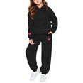 thumbnail image 3 of YunPes Girls Clothes Cute Print Hooded Sweatshirt & Jogger Sweatpants Set Casual Preppy Sweatsuit Fall Winter Outfits for Kids, 3 of 6