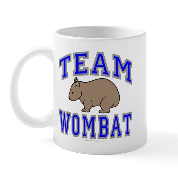 CafePress - Team Wombat II Mug - 11 oz Ceramic Mug - Novelty Coffee Tea Cup