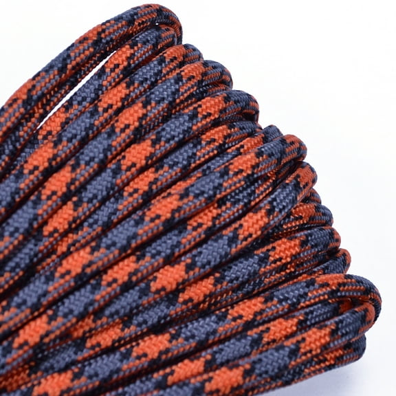 50 Feet High Quality Best Durability 550 lb Paracord - Orange Grey Color - Bored Paracord Brand