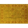thumbnail image 1 of Ahgly Company Machine Washable Indoor Rectangle Oriental Yellow Industrial Area Rugs, 6' x 9', 1 of 1