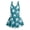 Tropical Palm Tree Teal, variant on COEQINE Girls One Piece Swimsuit with Attached Liner, Scoop Neck V-Back Swim Dress for Swim Lessons, Polyester Spandex Bathing Suit for Girls 3-4 Year Olds, Tropical Palm Tree Teal