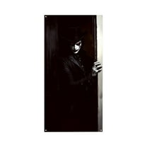 Honmine Halloween Door Cover Scary Witch Peeking Banner Creepy Front Door Curtain Spooky Horror Decoration Doorway Prop Halloween Party Home Office School