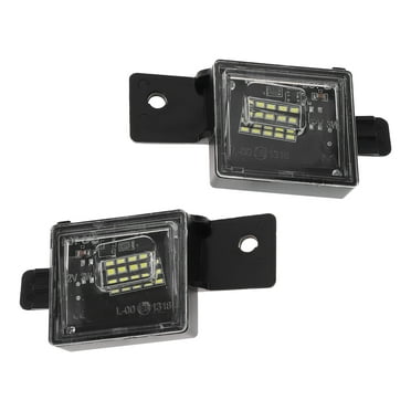 Unique Bargains 2 Pcs LED License Plate Light Tag Lamp Assembly for Chevrolet Silverado for GMC Sierra 1500 2500 HD 3500 HD 14-21 No.23251664 White 6500K Clear Lens