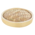 thumbnail image 1 of Canasta de , canasta de de bambú natural hecha a mano / tapa para albóndigas de alimentos, carne, verduras, sum, pescado, arroz Tapa de 10.2 pulgadas Soledad Cesta de vapor de bambú, 1 of 10