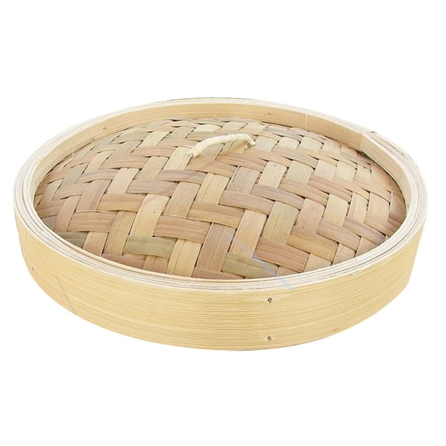 Canasta de , canasta de de bambú natural hecha a mano / tapa para albóndigas de alimentos, carne, verduras, sum, pescado, arroz Tapa de 10.2 pulgadas Soledad Cesta de vapor de bambú