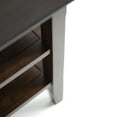 thumbnail image 4 of Simpli Home Acadian 14 inch Solid Wood Transitional Narrow Side Table in Brunette Brown (Set of 2), 4 of 5