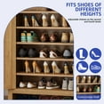 thumbnail image 6 of ModFusion Natural Wood Color Shoe Cabinet with Woven Rattan Doors, Adjustable Shelves & Magnetic Closure, 6 of 9