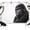 Black, variant on Gorilla Portrait Backdrops for Photography, Animal Pattern Minimalist Modern Wood Grain Fabric Photo Background Sturdy Studio Props for Photo Studio, Video Recording, Booth & Photoshoot 7x5ft