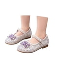 thumbnail image 2 of XinghaiYIDE Girls Rhinestone Soft-Sole Dress Shoes, Sparkly Ballet Flats for Performances/Weddings/Parties, Comfortable 2026 Footwear for Toddler/Little Kid, Sizes 2-11Y Beige, 2 of 8