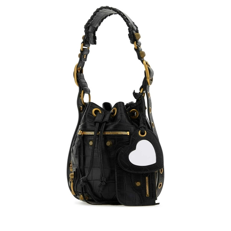 Balenciaga black bucket bag clearance