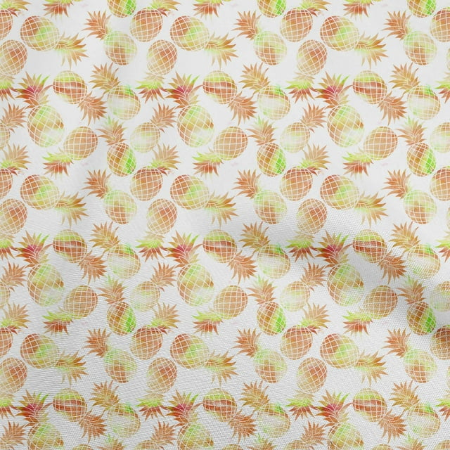 oneOone Cotton Jersey Yellow Fabric Fruits Craft Projects Decor Fabric Printed By The Yard 58 Inch Wide-aB