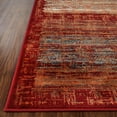 thumbnail image 3 of BNM Rustic Farmhouse Striped Indoor Area Rug, 5' x 8', Brown, 3 of 7