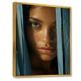 thumbnail image 2 of Designart "Portrait Of The Cerulean Codex Woman I" Fashion Woman Floater Framed Canvas Art Print, 2 of 5