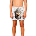 thumbnail image 6 of ATOGUTA Boys Swim Shorts Kids Swimwear Bathing Suits Quick Dry Beach Board Shorts Size 5T-14, White, 6 of 6
