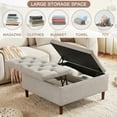 thumbnail image 4 of Weture Multifunctional Square Ottomans, Fabric Light Gray, 34.60x34.60x17.70 in, 54.45 lb, 4 of 8