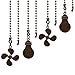 thumbnail image 3 of Ceiling Fan Pull Chain Set, 4 Pieces Bulb and Fan Pattern Pull Chain Extension Fan Pull Chain Pendant 12 Inch Ceiling Fan Chain Extender with Ball Fan Chains Connector (Red Bronze), 3 of 4