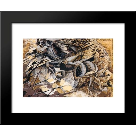 The Charge of the Lancers 20x24 Framed Art Print by Umberto Boccioni