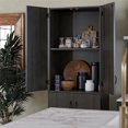 thumbnail image 3 of Mainstays 72" 4 Door Storage Cabinet, White, 3 of 8