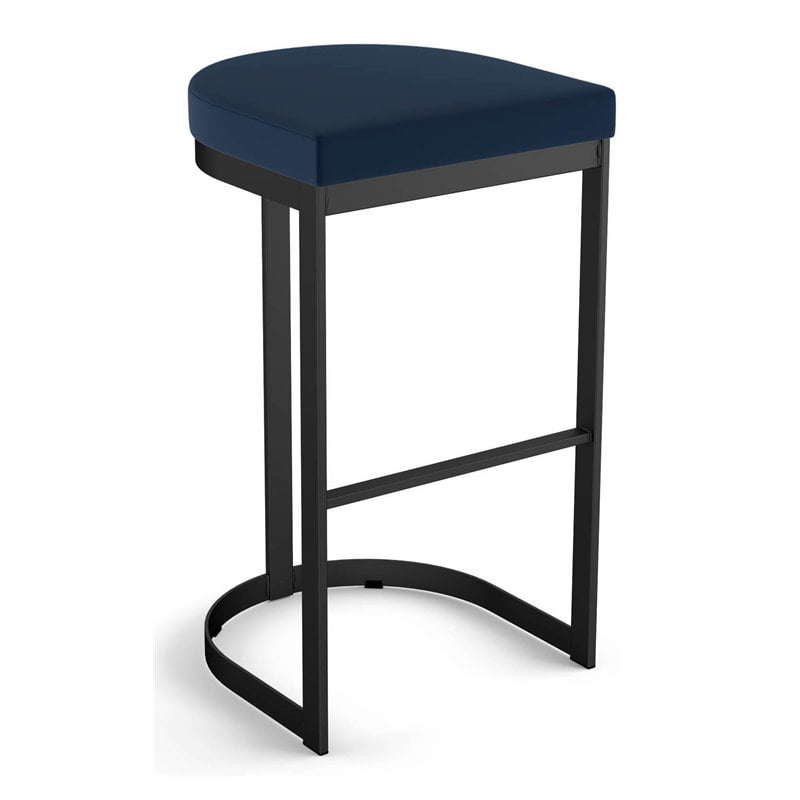Amisco Lester 26 13 Faux Leather, Blue Faux Leather Bar Stools