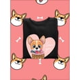 thumbnail image 3 of Cute Corgi Pup In A Basket Sweatshirt Women -Image by Shutterstock, Female Small, 3 of 4