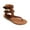 Brown, variant on COLLECTION Womens Teal Double Ankle Straps Asymmetrical Padded Kyle Round Toe Buckle Thong Sandals Shoes 8