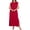 Wine Red, variant on Women's Plus Size Maxi Dresses Casual Split Long Sleeveless Dress for Women with Pockets