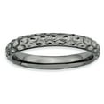 thumbnail image 1 of Sterling Silver Stackable Expressions Black-plated Ring Size 6, 1 of 3