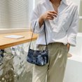 thumbnail image 2 of Sywqhk Moda Mujer Floral Letras Impresas Hombro Axila Bolso Bolsos (Negro) Sywqhk Para estrenar, 2 of 9