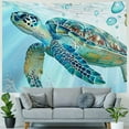 thumbnail image 4 of Chilfamy  Sea Turtle Tapestry, Ocean Turtle Tapestry Marine Life Tapestries,  Tapestry for Kids Boy Girls Room Decor, Watercolor Sea Turtle Tapestry for Bedroom Living Room Painting, 4 of 6